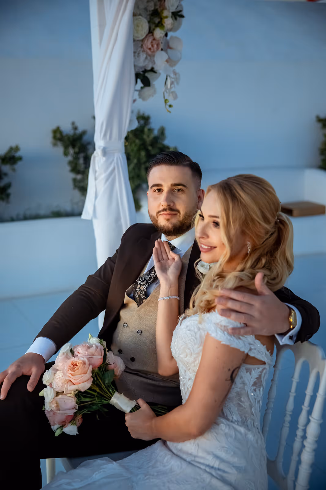 Ślub w Grecji. Santorini. Taras nr. 9. Zdjęcie nr. 62