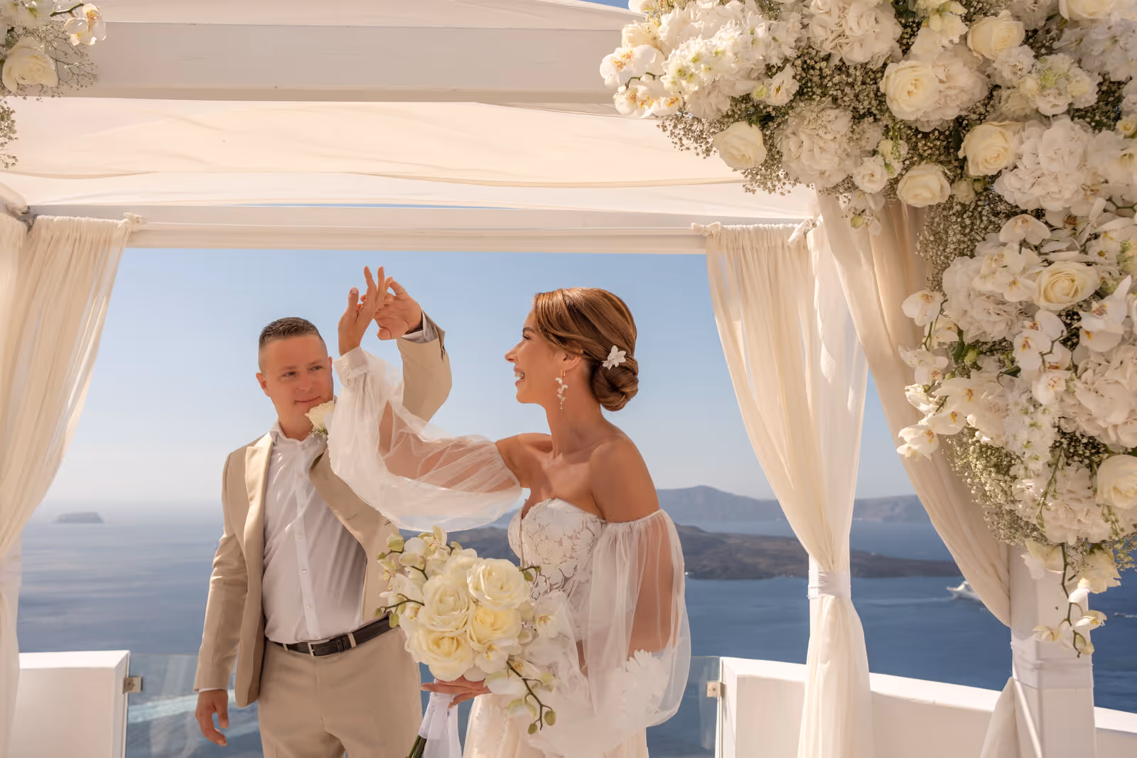 Ślub w Grecji. Santorini. Taras nr. 2. Zdjęcie nr. 34