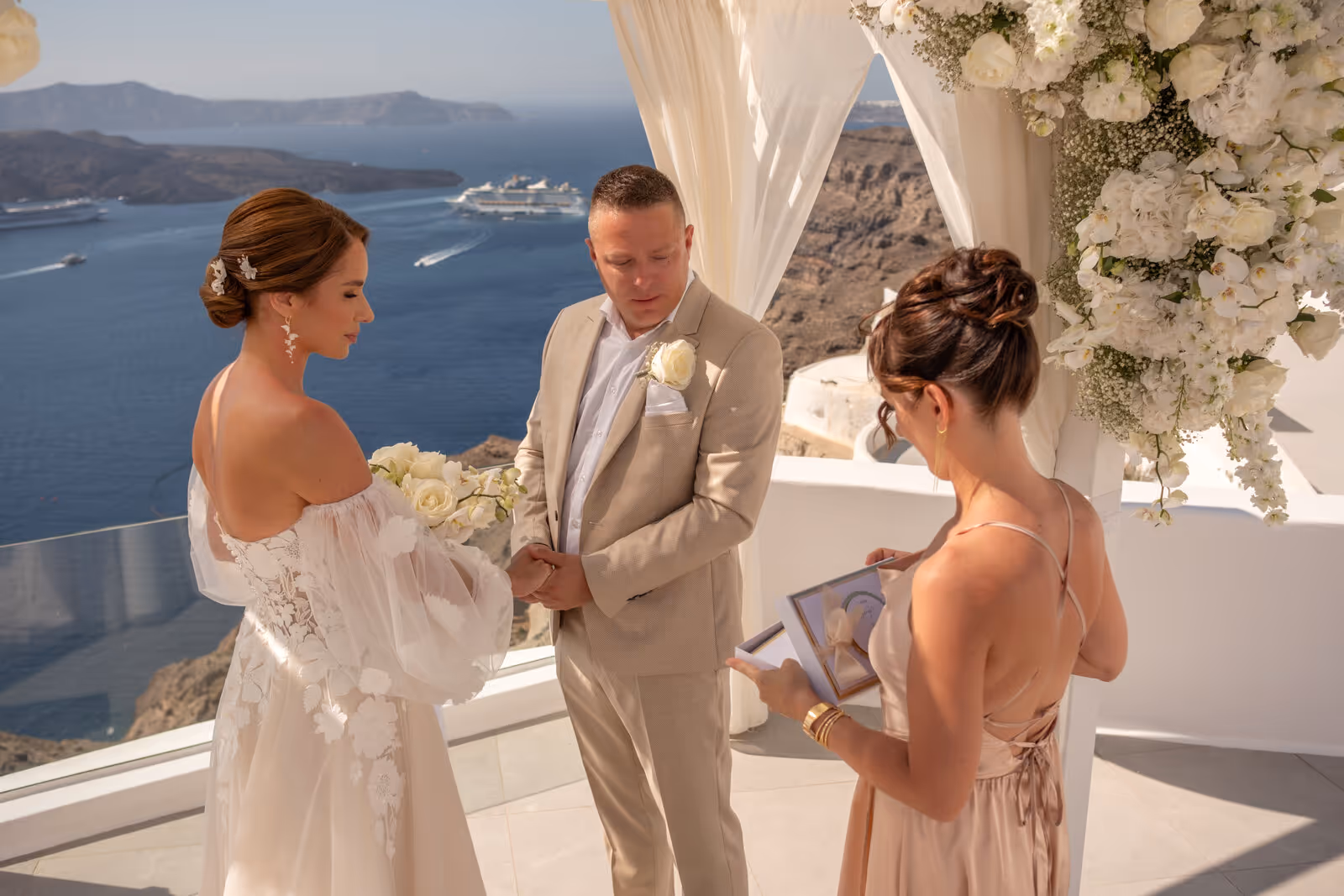 Ślub w Grecji. Santorini. Taras nr. 2. Zdjęcie nr. 40