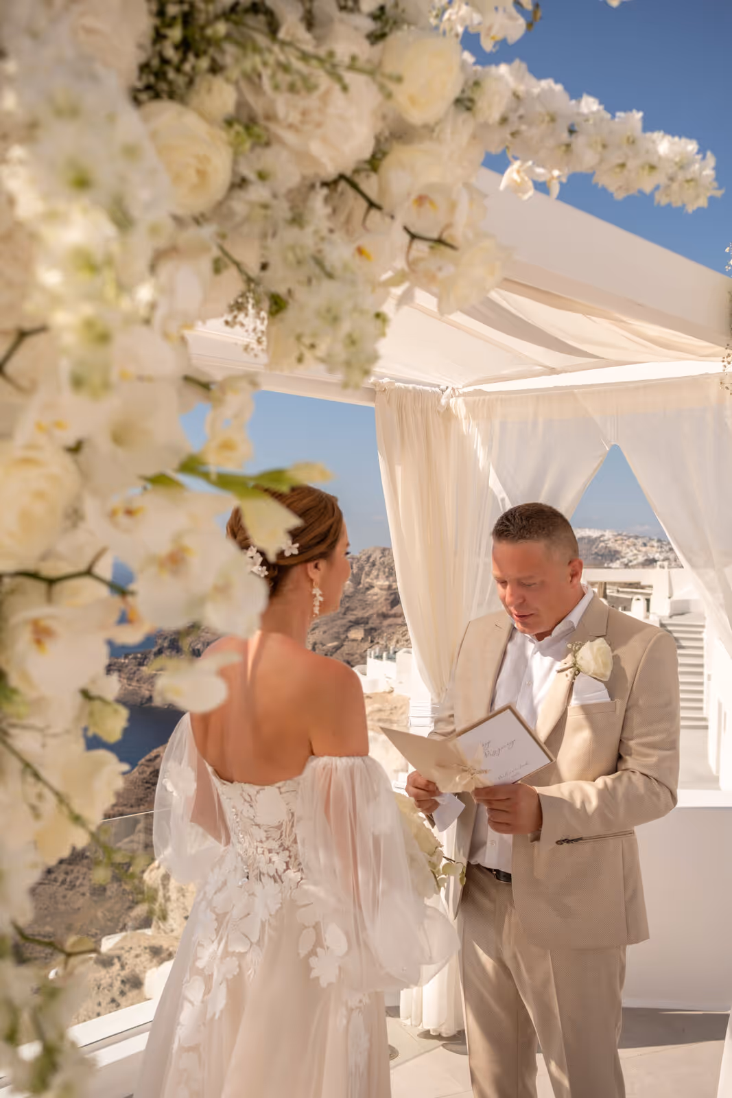 Ślub w Grecji. Santorini. Taras nr. 2. Zdjęcie nr. 41
