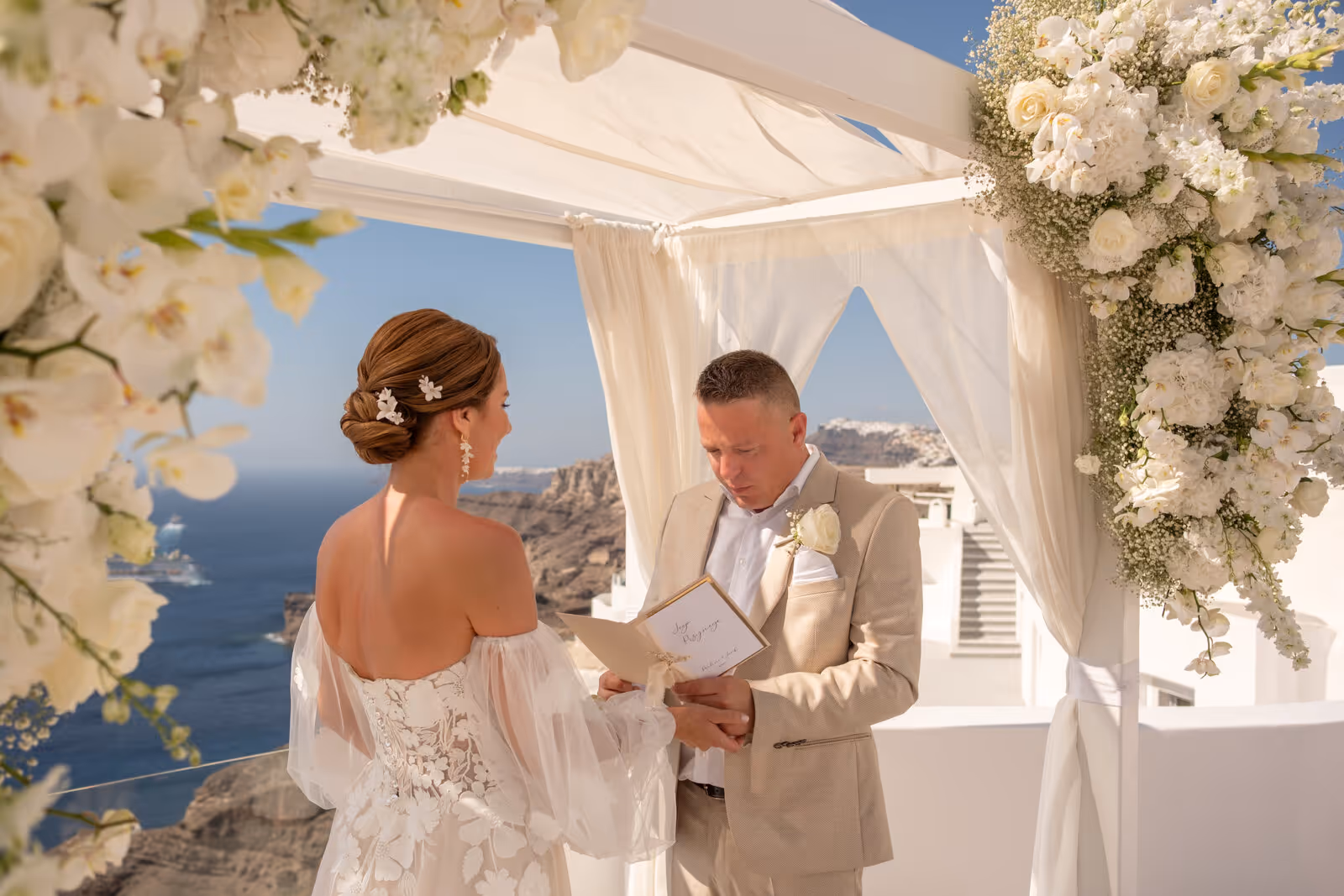 Ślub w Grecji. Santorini. Taras nr. 2. Zdjęcie nr. 42