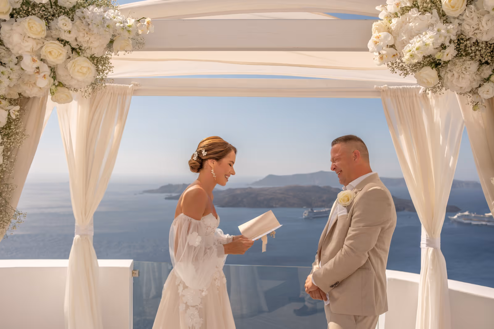Ślub w Grecji. Santorini. Taras nr. 2. Zdjęcie nr. 43