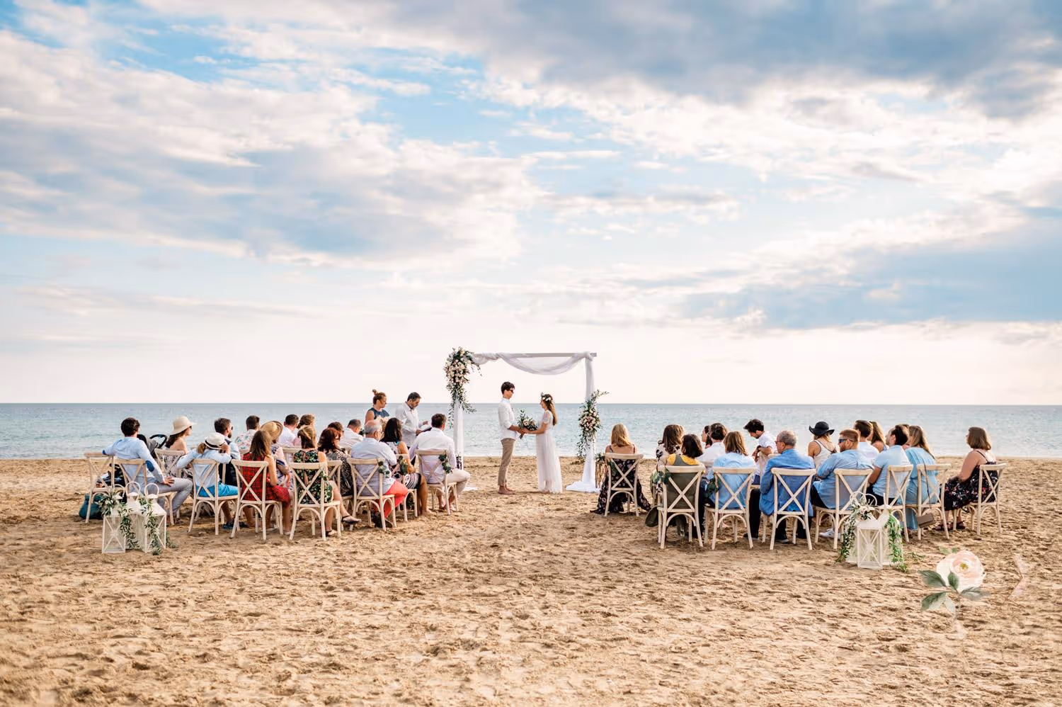 Korfu Ślub na piaszczystej plaży