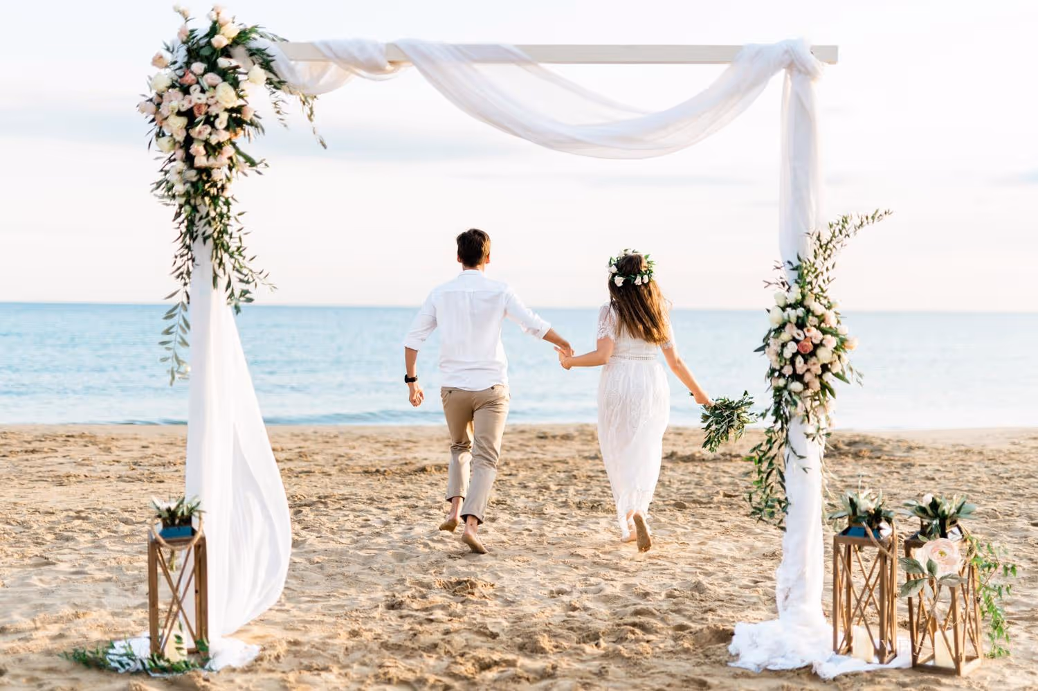 Korfu Ślub na piaszczystej plaży