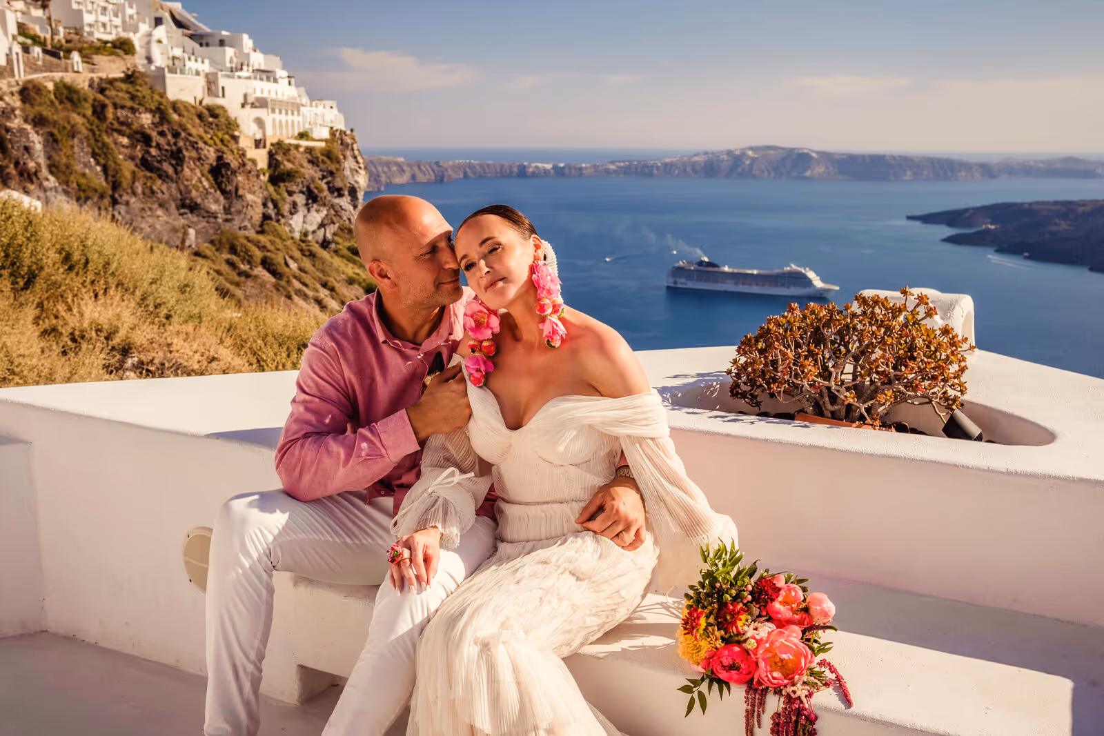 Ślub w Grecji. Santorini. Taras nr. 2. Zdjęcie nr. 10