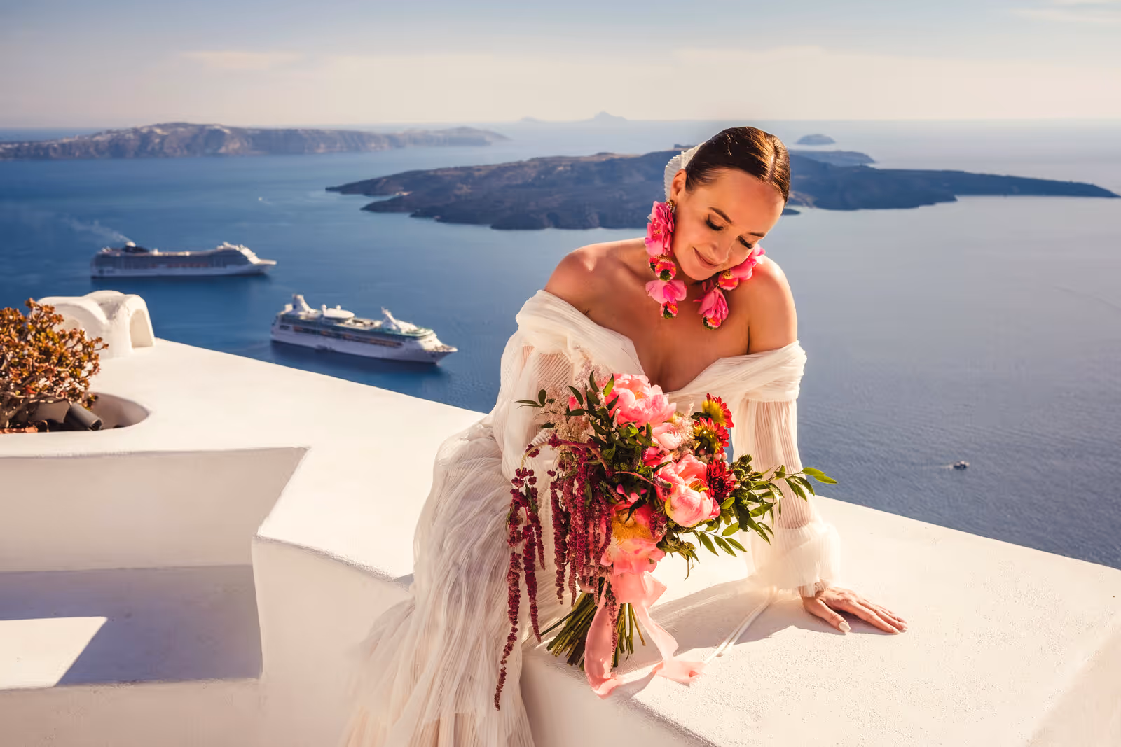 Ślub w Grecji. Santorini. Taras nr. 2. Zdjęcie nr. 12